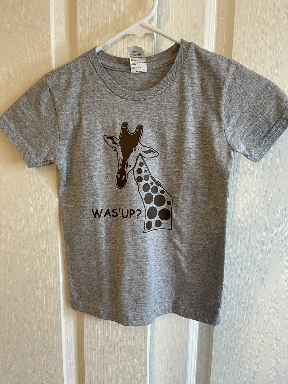Boys Toddler Giraffe Funny Shirt Handmade NEW Size 4T